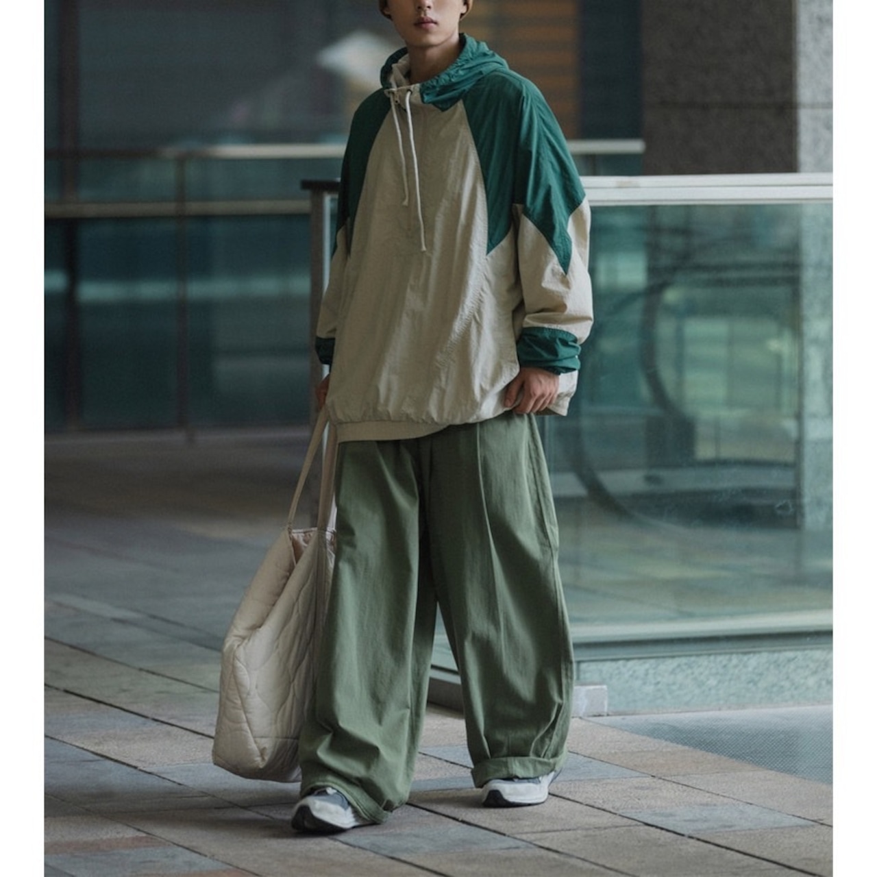 Loose fit tapered wide pants 0526 - 20