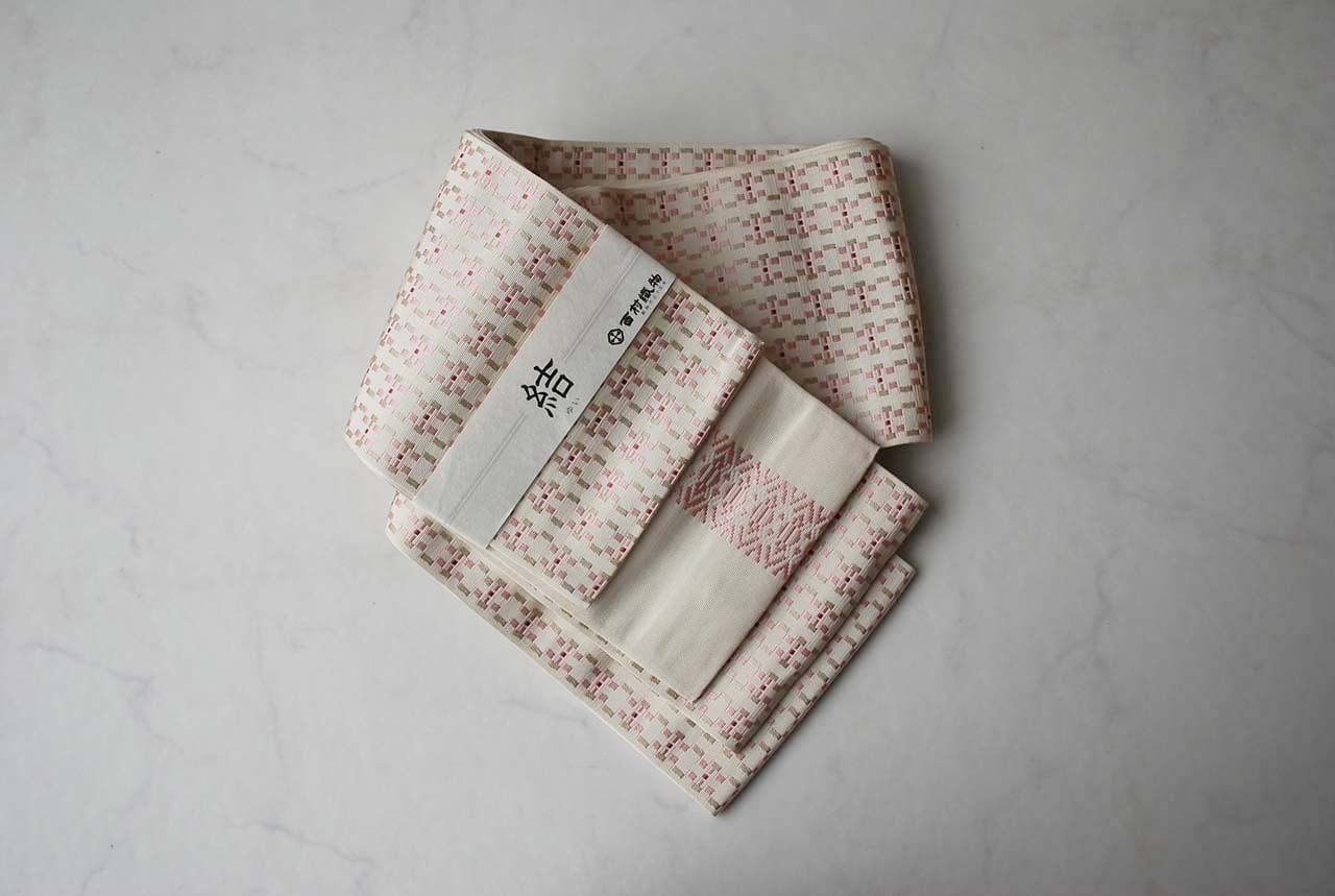 【半幅帯】竺仙扱い 西村織物 両面使い 博多織半幅帯