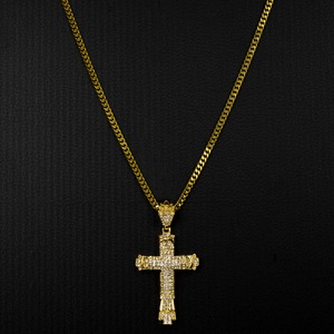 PE3270 Gold Cross necklace 5mm×70cm