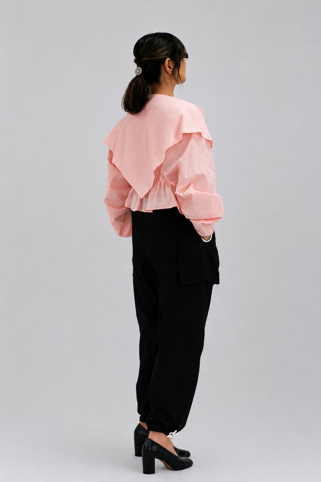 NATIVE VILLAGE (ネイティブヴィレッジ) 蕾:bud トライアングルカラーブラウス(pink)