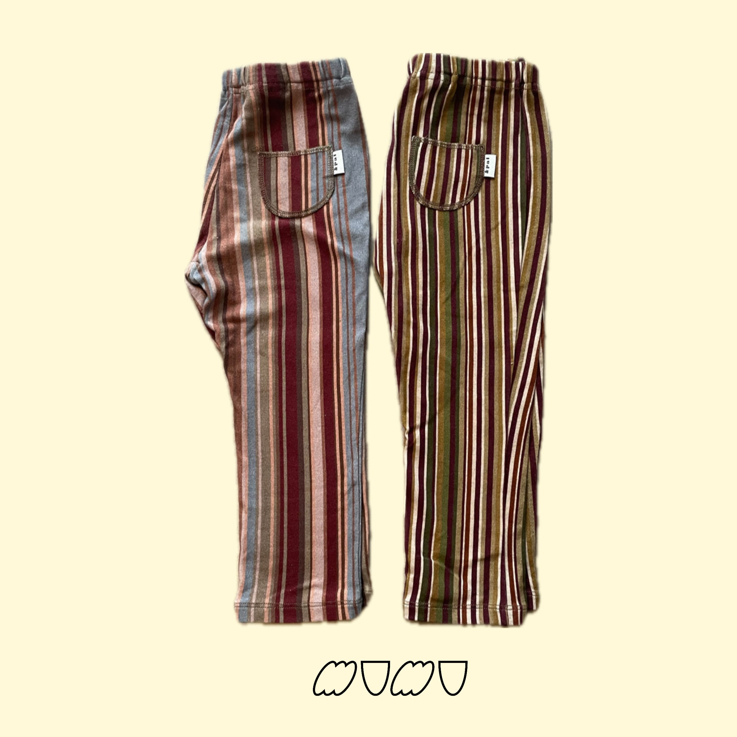 【&pal】mulch stripe leggings/2color