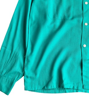 Vintage 50-60s Rayon loop collar shirt -towncraft-