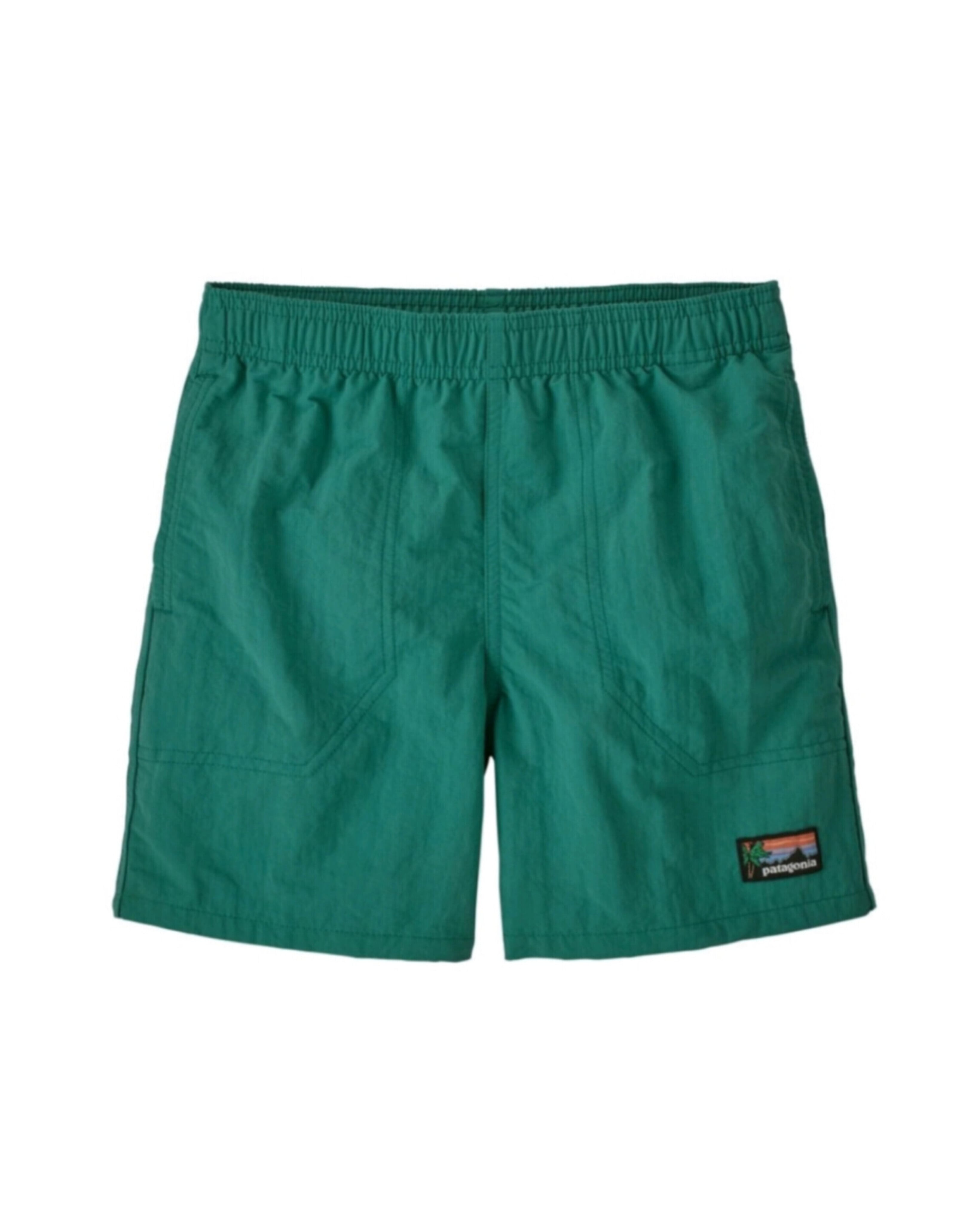 パタゴニアボーイズ インシュレイテッド　スノウショットパンツXL 蛍光グリーン patagonia】キッズ・バギーズ・ショーツ 4インチ ( ライナー無し