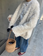 【新作5%OFF・3日間】Wool Half Boa Coat_onecolor