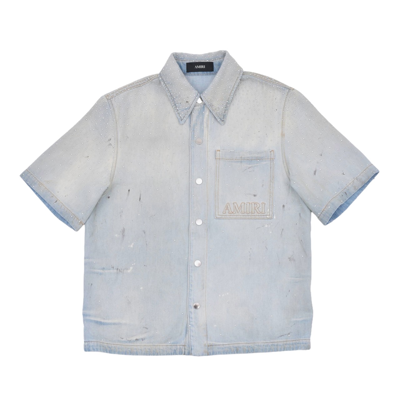 【AMIRI】CRYSTALS OS DENIM SHIRT - 1