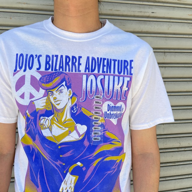 タグ付き未使用品 ジョジョの奇妙な冒険 アニメTシャツ 海外企画 白 S