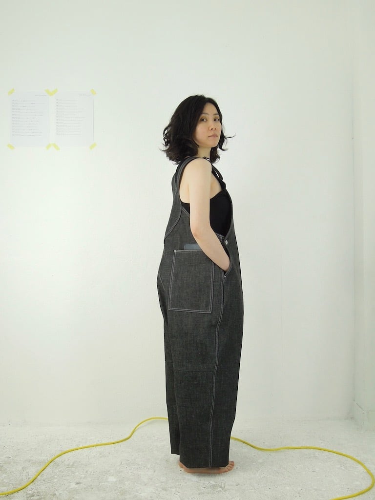 TUKI - 原田服飾研究所 - TYPE 2, LOOSE FIT SALOPETTES (BLACK) | Brownie