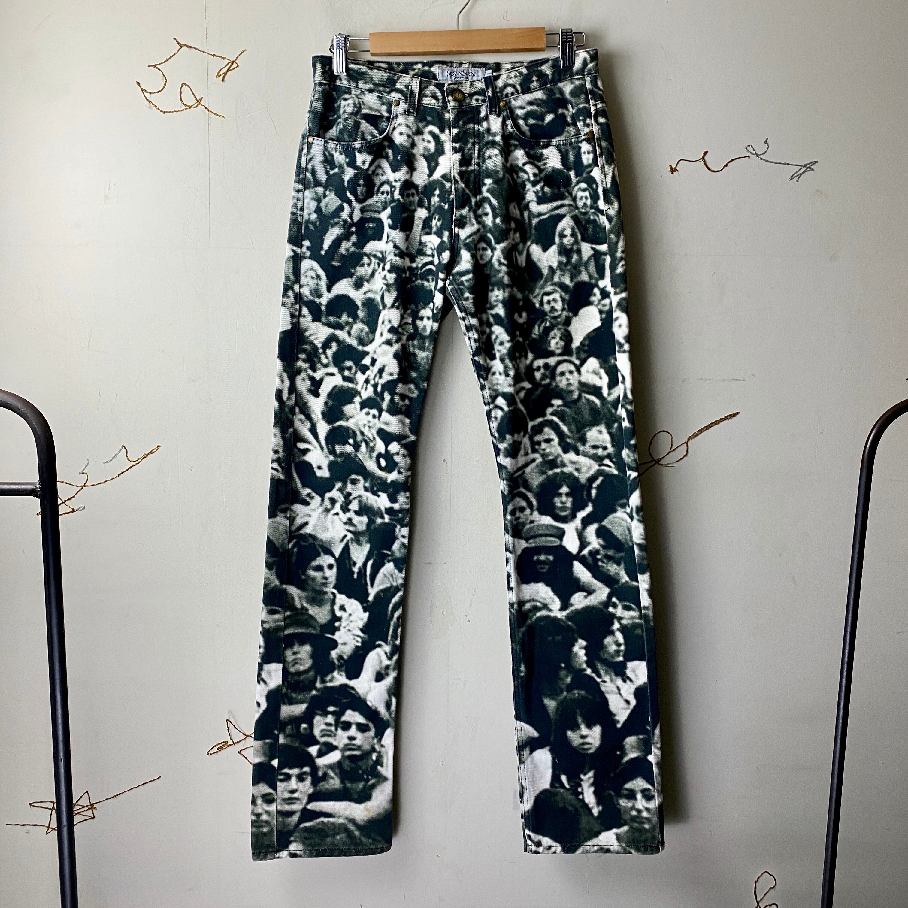 2007's YVES SAINT LAURENT woodstock pattern pants | NOIR ONLINE