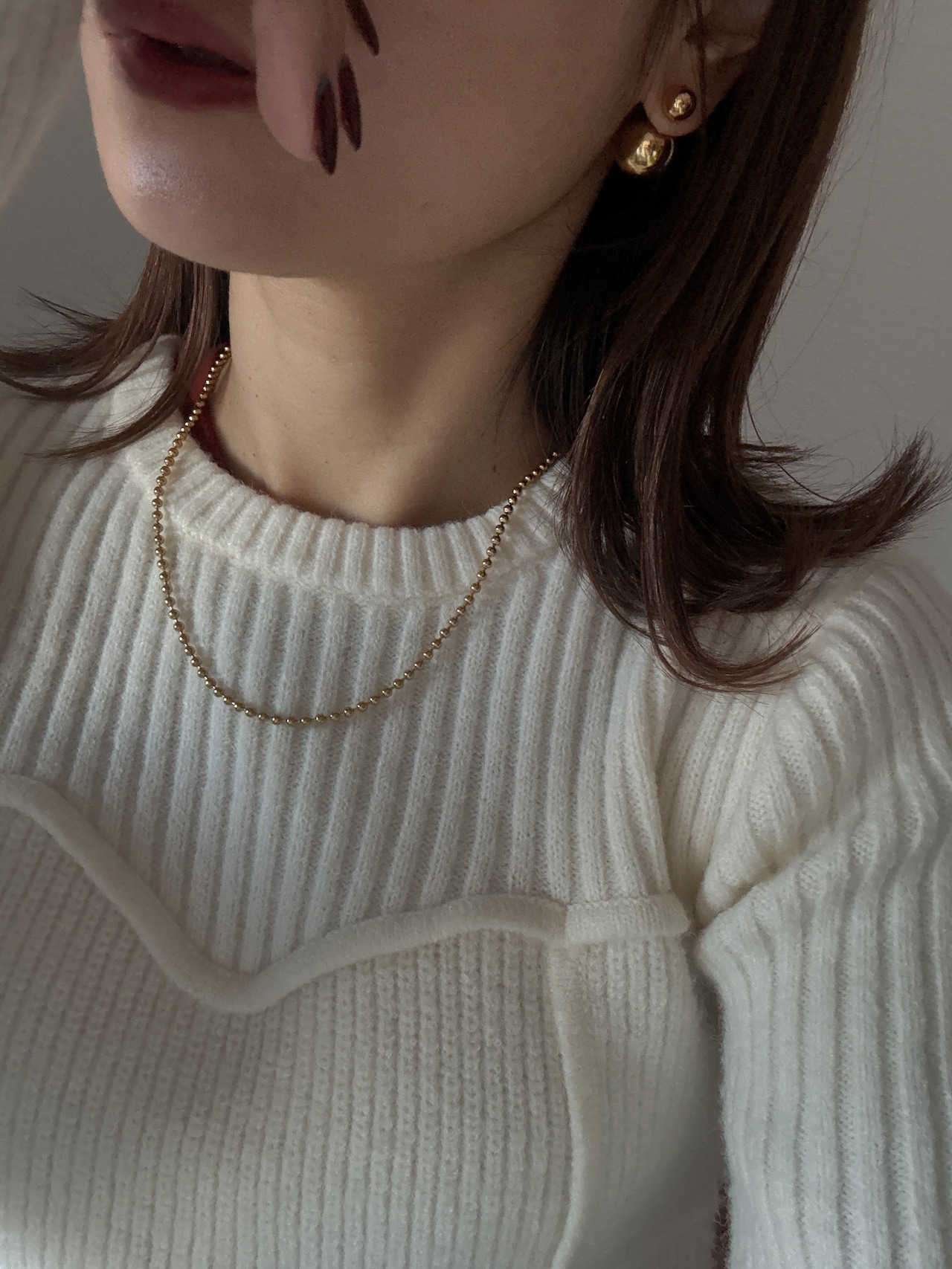 エターナルボールチェーンネックレス