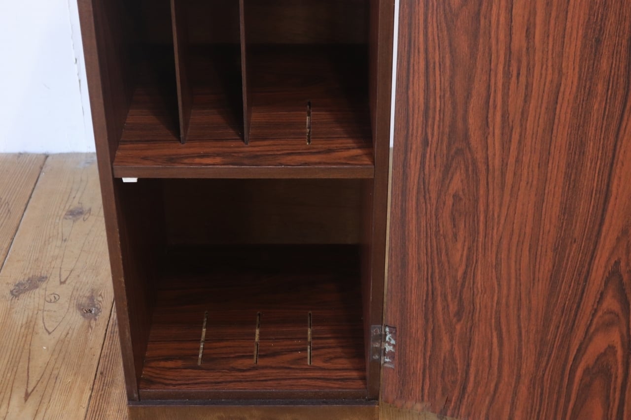 ヴィンテージ レコードラック キャビネット ケース 収納 仕切り 木製