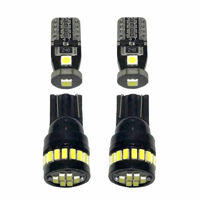 日産 ノート E12 爆光 適合パーツ 室内灯 ルームランプ ナンバー灯 読書灯 T10 LED ウェッジ球 ホワイト 4個セット