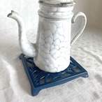 鍋敷き　アイアントリベット　キッチン雑貨 　ブルーのインテリア　 12KWdf25