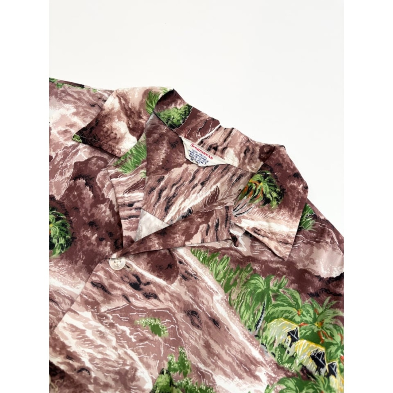 60s SPORTSWEAR HAWAIIAN SHIRT MADE IN JAPAN  Size M