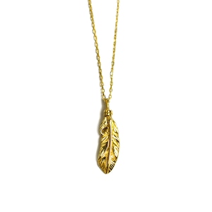 【直営限定/送料無料】K18 Gold Feather Necklace by Diamante Collection【品番 18S2009】