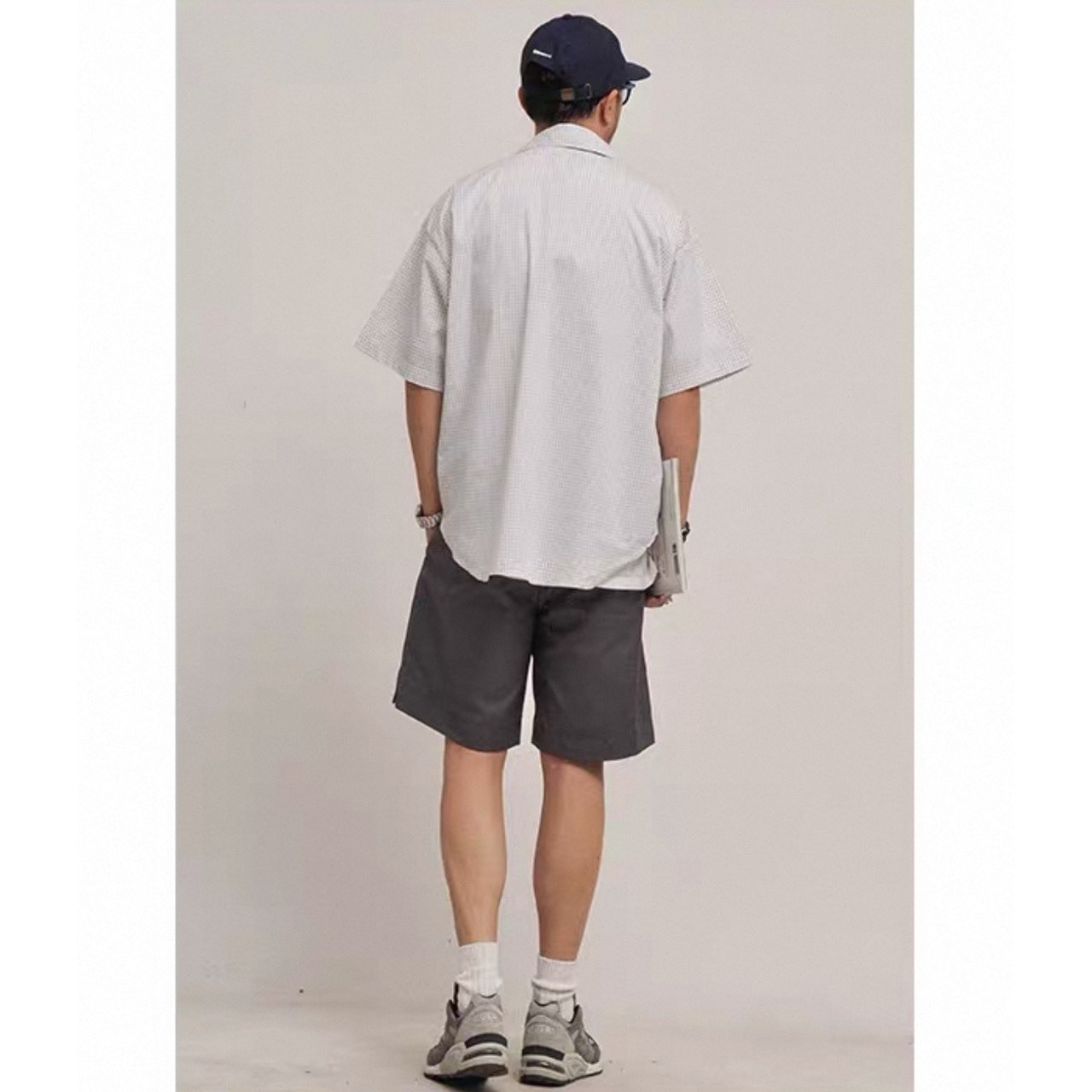 Gingham check short sleeve shirt 1448 - 14