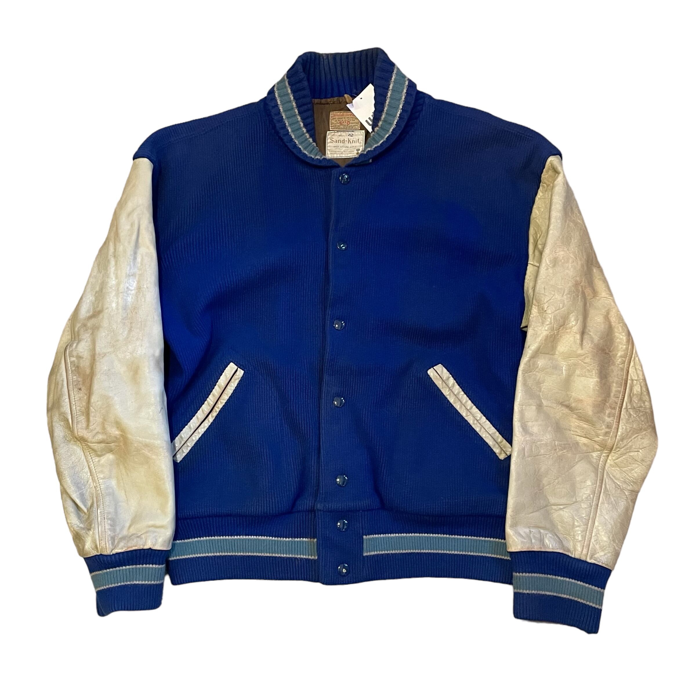 60s Sand Knit award jacket “plane” | What’z up powered by BASE