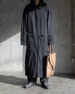 “allegri” archive balmacaan maxi coat / wool blanket lining / buttonhole construction / Made In ITALY