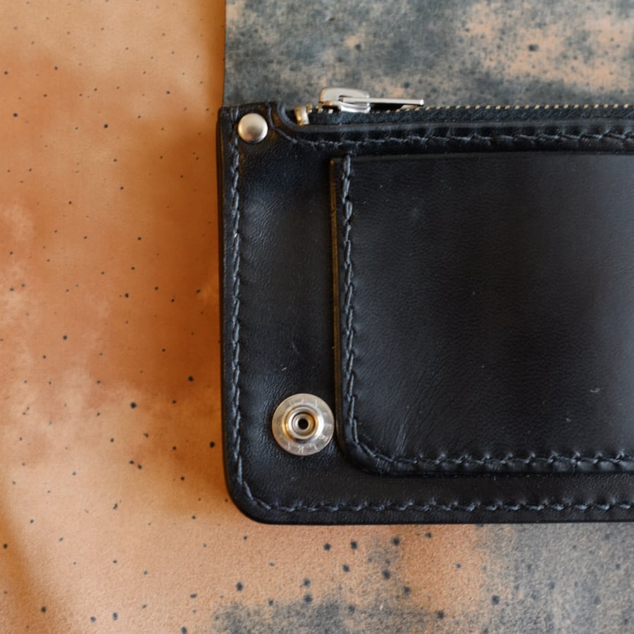 在庫品】ミドルトラッカーウォレット 壱 GUIDI CULATTA CAVALLO 参層式