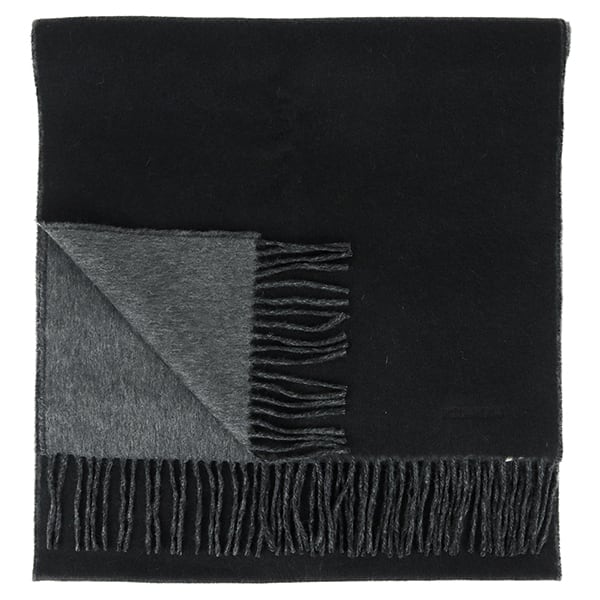 New HERMES エルメス カシミヤマフラー レクトヴェルソ H393800T 04 ブラック グレー 新品