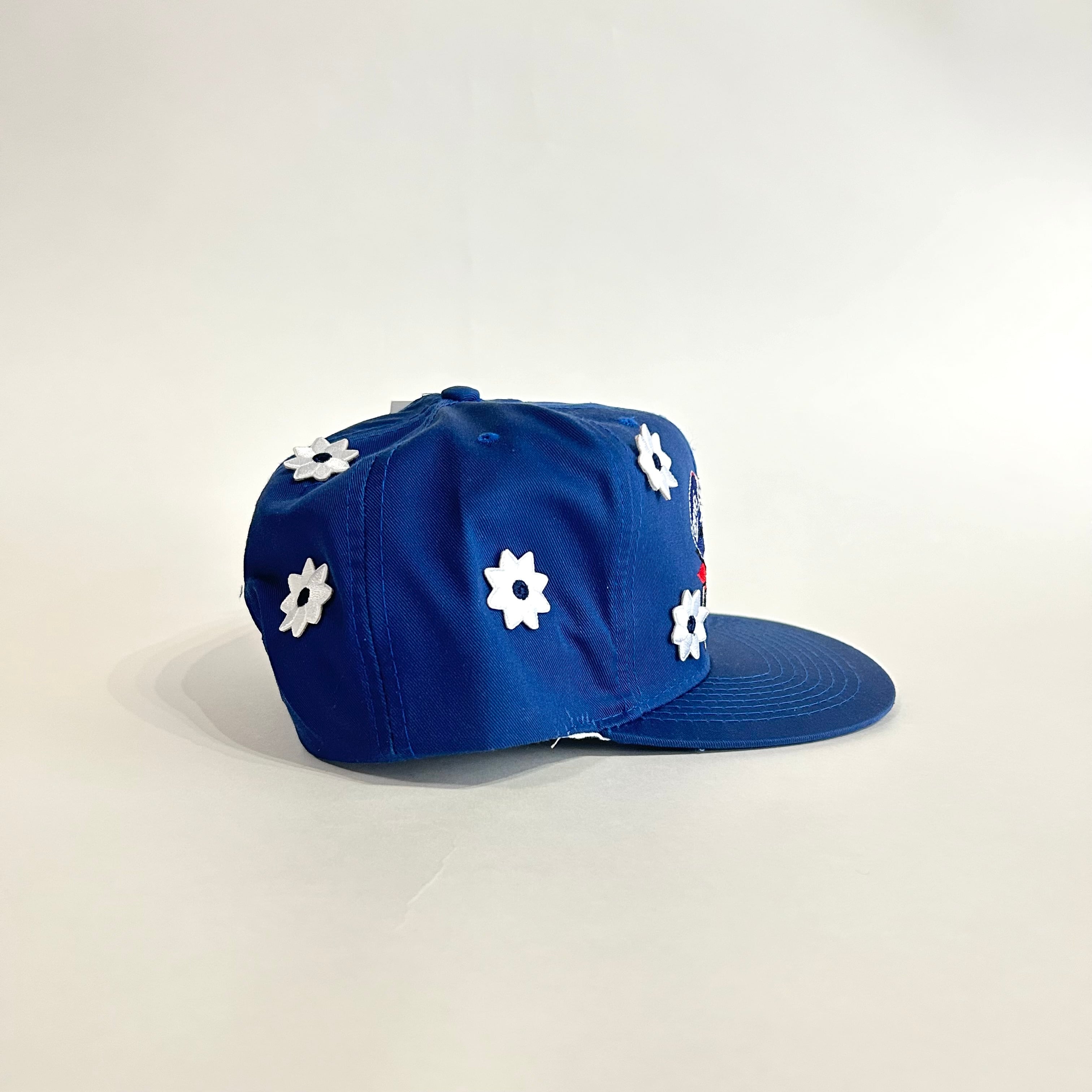 Nickgear】Rhinestone Flower Cap(Navy)
