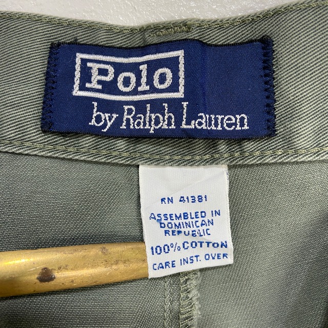 90s RalphLauren 初期タグ　タックチノパンツ　セージグリーン