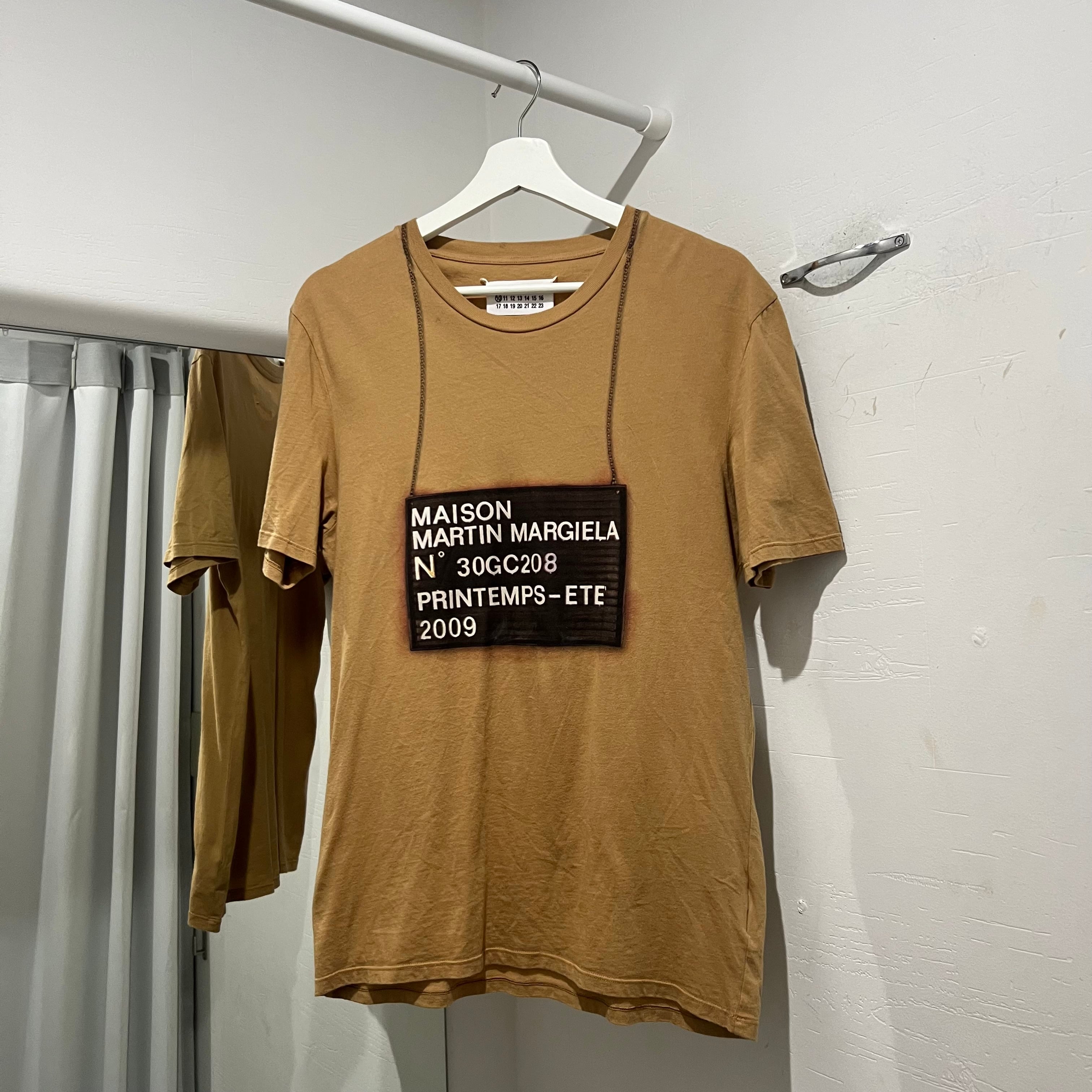 マルジェラ 囚人プレート 転写 ここのえ tシャツ MARGIELA 