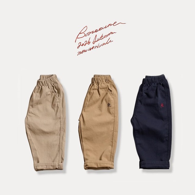 【取寄】boneoune｜daily cotton pants｜デイリーコットンパンツ｜XS-JL｜kids&jr｜26 autumn