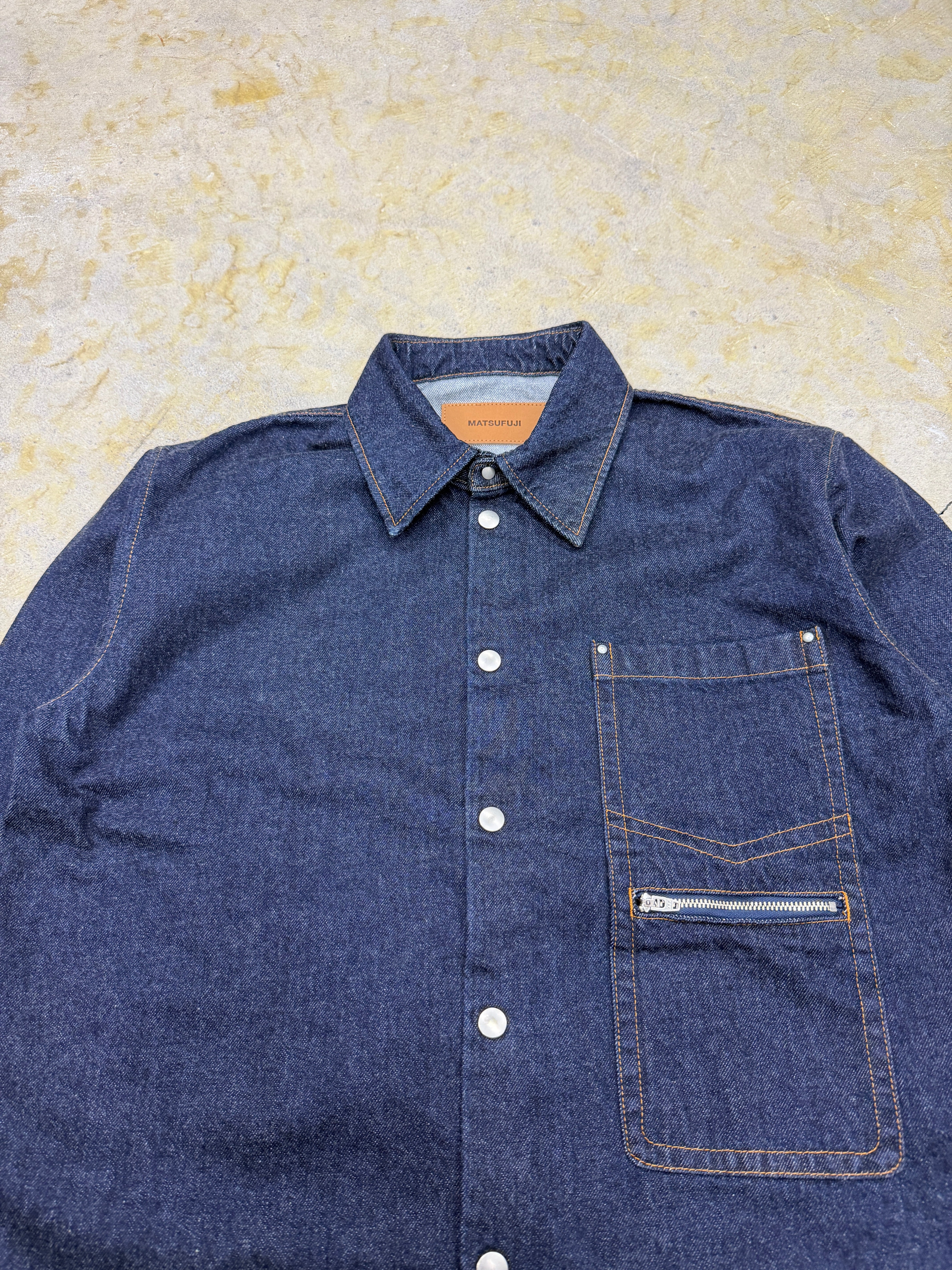 MATSUFUJI | Connected Pockets Denim Shirt | INDIGO | HOWDAY