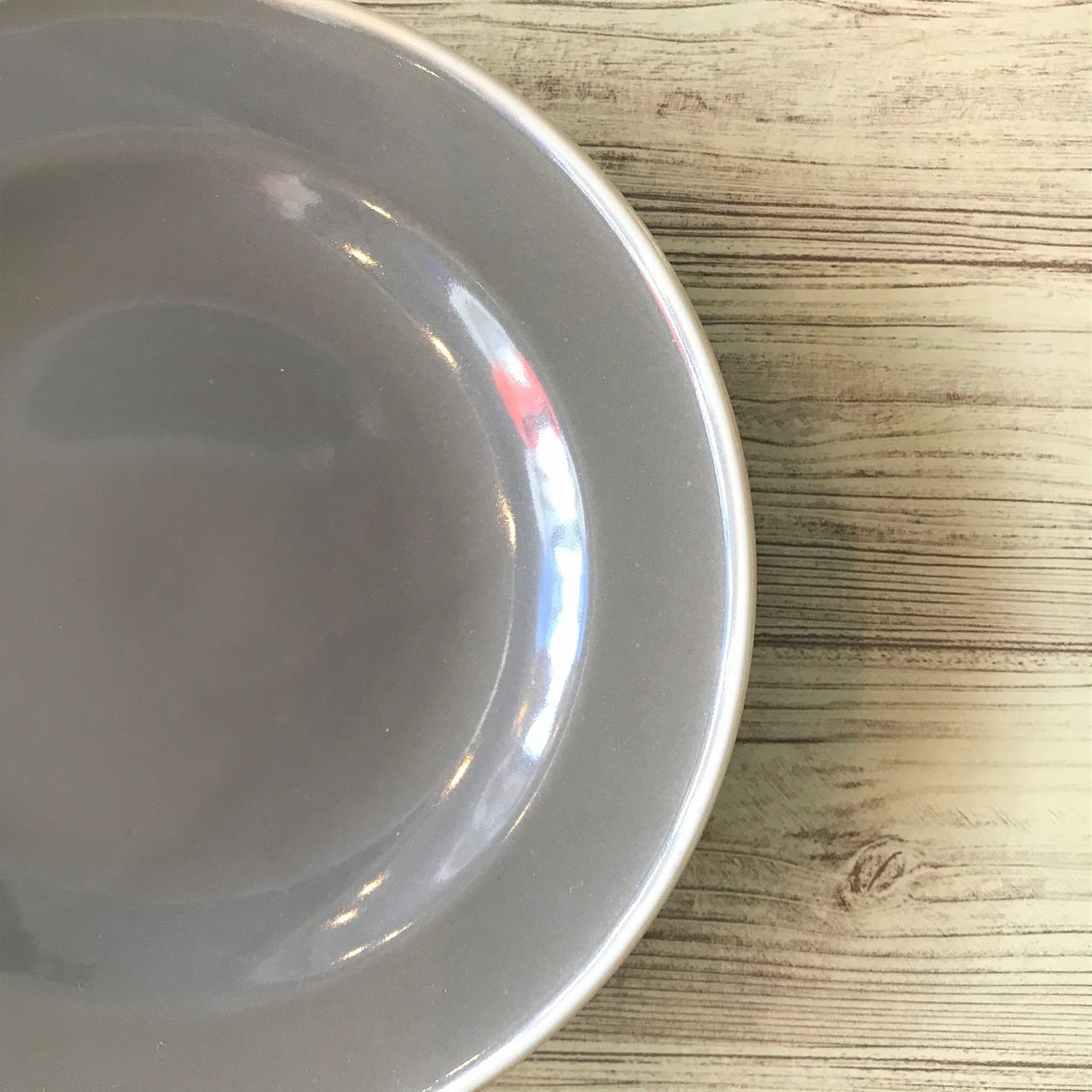 食器 取り皿 17cm グレー＆ホワイト おしゃれ スープ皿 中皿 たまリム