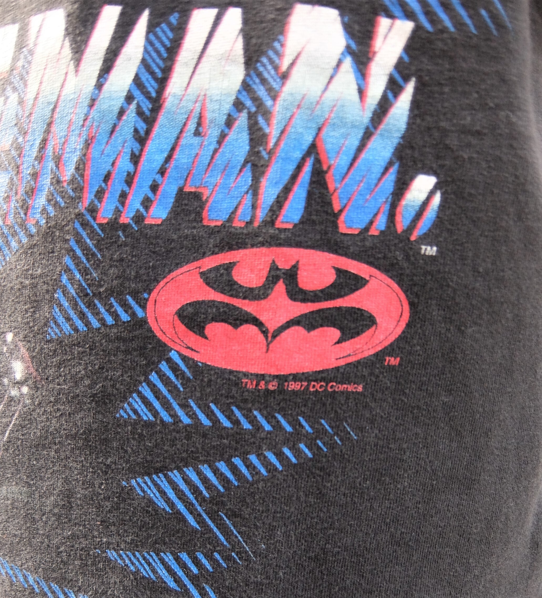 90s ヴィンテージ レトロ  バットマン ワンポイントロゴ Tシャツ