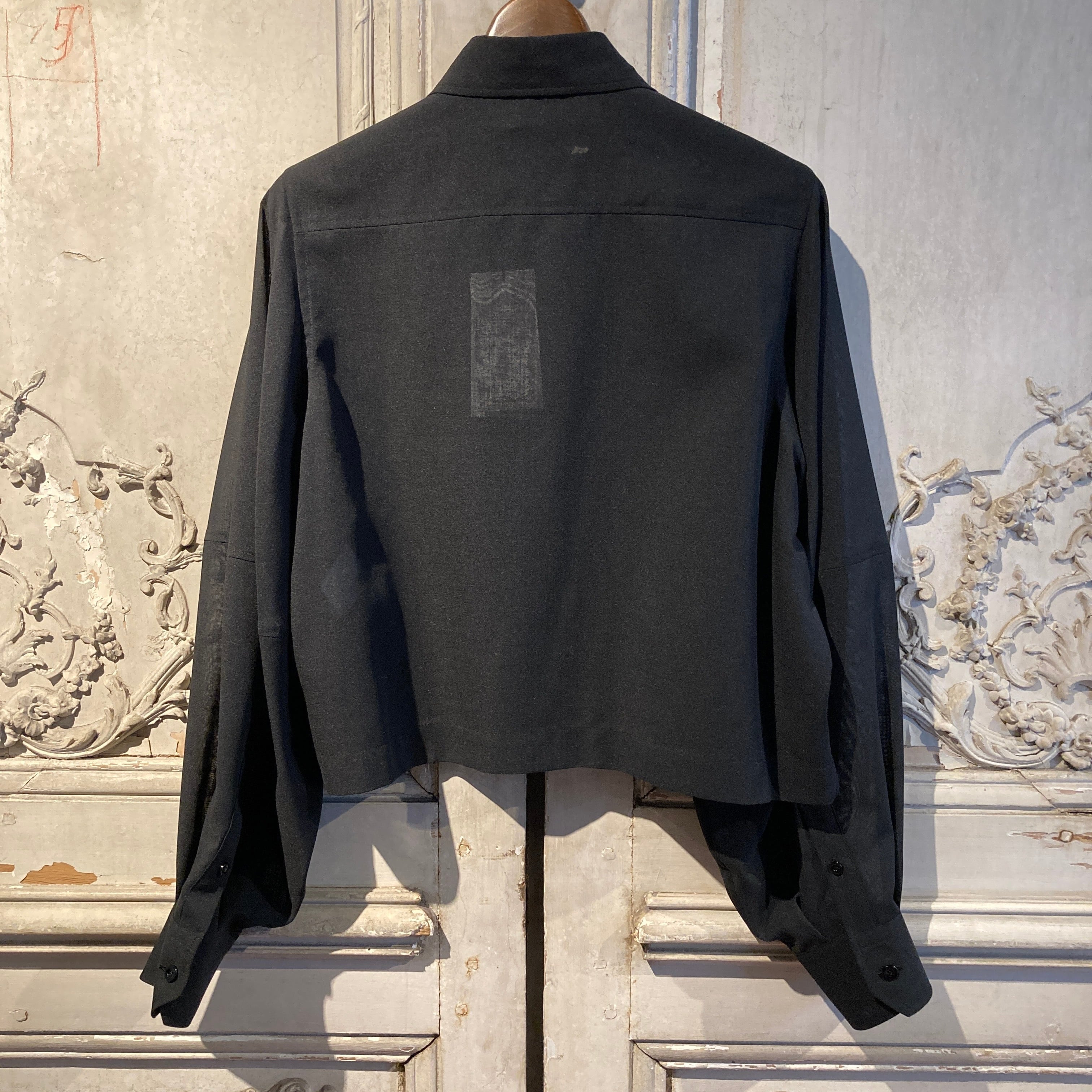 HYKE【ハイク】 T/W VOILE BALLOON SLEEVE CROPPED SHIRT (15257