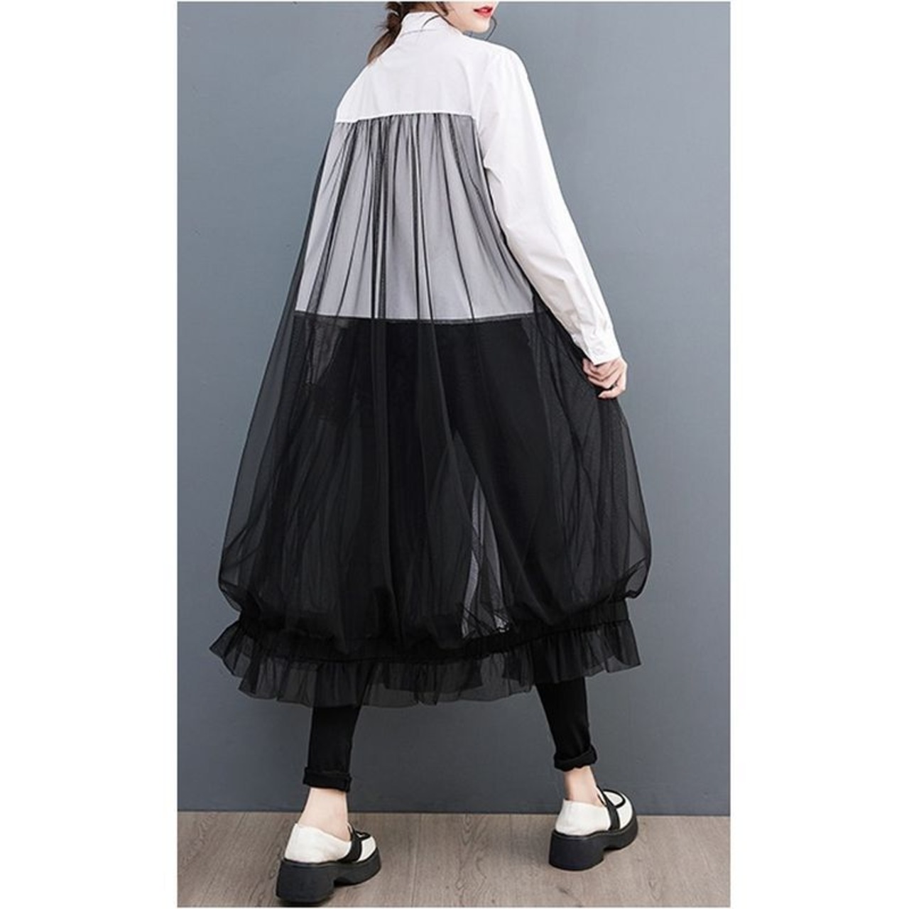 チュール バルーン ワンピース 00201