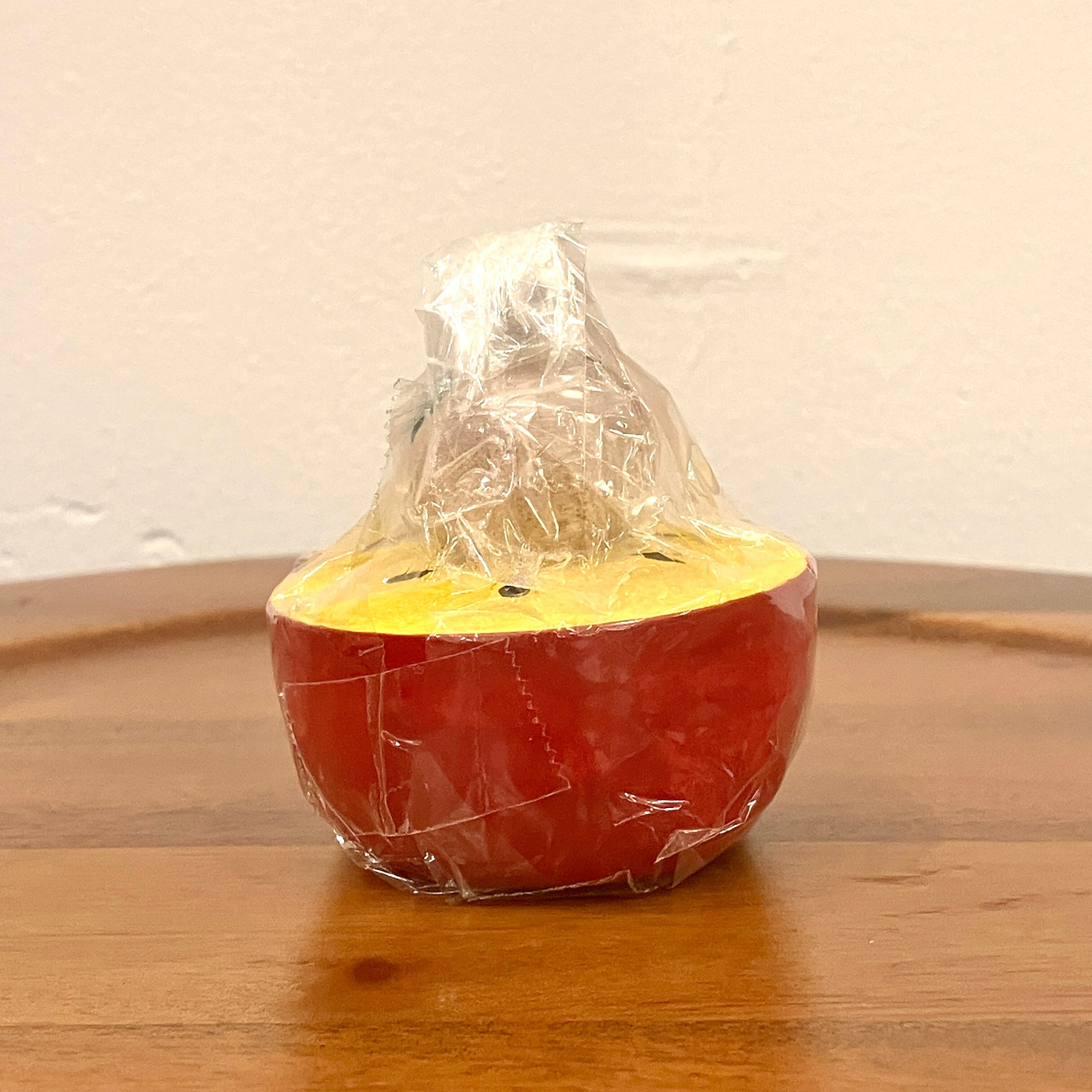 小島利夏工人：津軽系】こけし 赤 カットりんご：2寸 6cm N1RK-47