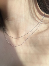 【人気セット 】1mm glitter× Fine petal necklace