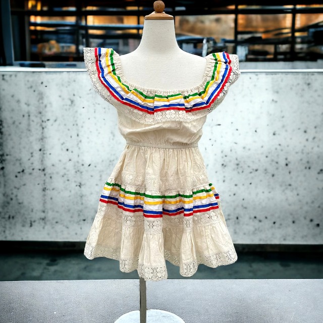 【KIDS】vintage Mexican one-piece size:※採寸をご確認ください