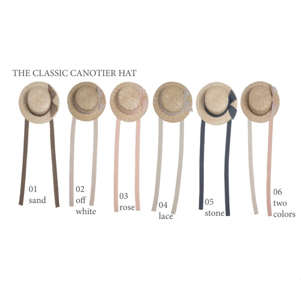 【即納】FROU FROU kids / The classic canotier hat / stone