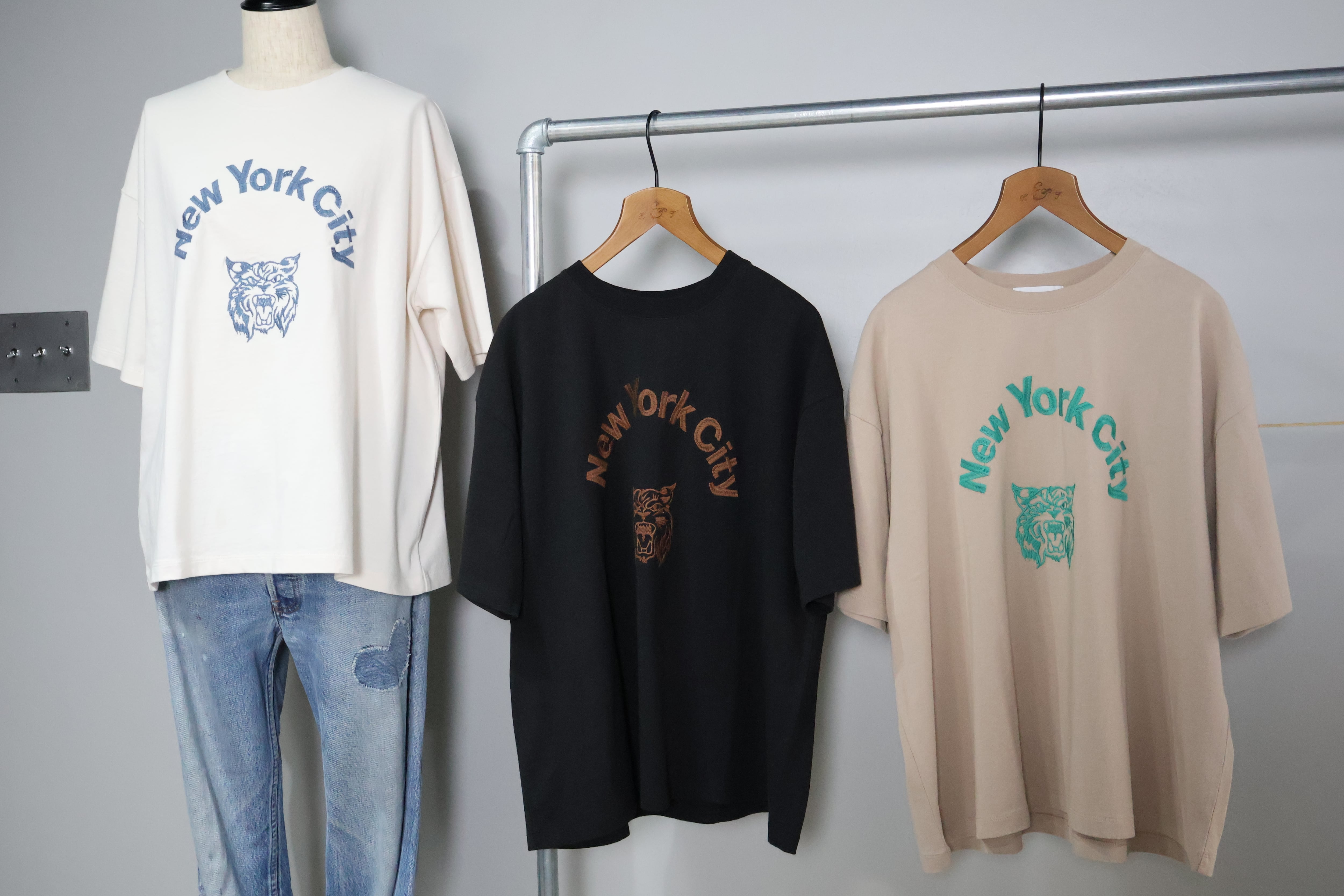 天竺Tiger刺繍クルーT【12501-151-10】2025SS | KAKELA&TRANQUIL