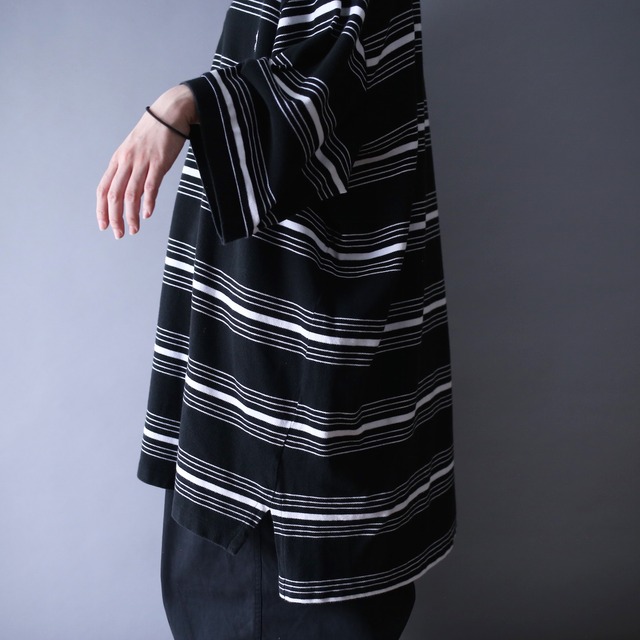 "Polo by Ralph Lauren"  XXXL over silhouette black × white border h/s polo shirt