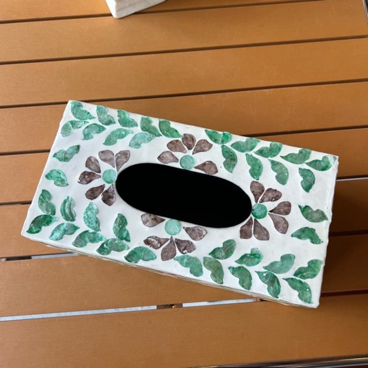 Shell Mosaic Tissue Box Cover B シェルモザイクティッシュボックス カバー ティッシュ シェル