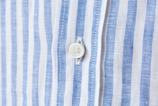 ハリス HARRISS ハードマンズリネン長袖ボタンダウンシャツ(HS201-080063)ブルー size40