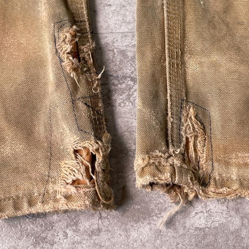 20s USA製 ブラウン ダブルニー Carhartt カーハートパンツ 詳細写真13