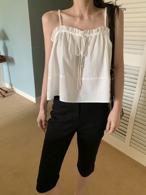 (予約)mellounge / Padded Bustier Blouse / 2color