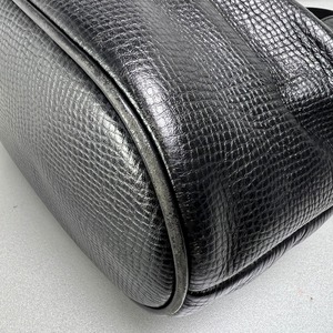 DIOR ディオール CD ロゴ 金具２WAY レザー ショルダーバッグ 黒 A-12894