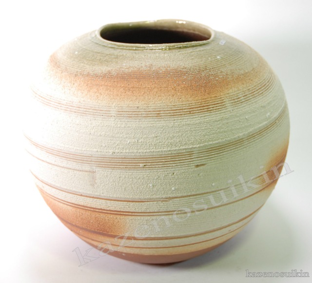 信楽焼 花瓶 花入れ 白砂クシ目 高さ49cm | ヤマダウェブコム