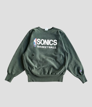 -Champion- Vintage 90s L Reverse Weave Sweat SONICS BASKETBALL