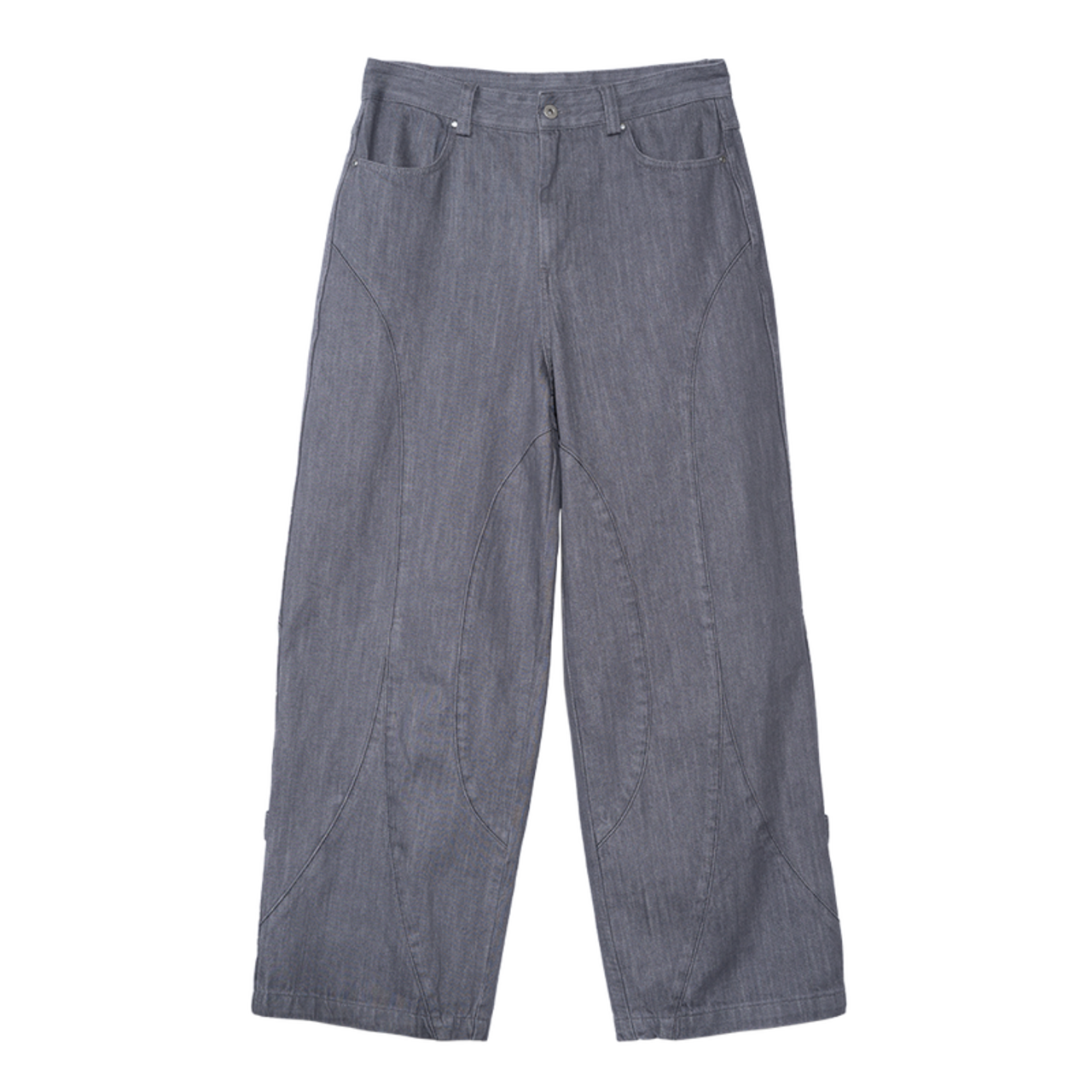 ライトグレー裾ベルトデニム　959