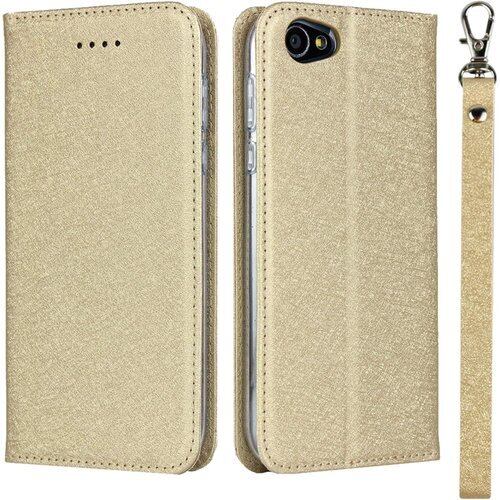 シャープ AQUOS R SH-03J SHV39 605SH ケース 手帳型 カバー case アクオス r 手帳ケース Zouzt PUレザー製 ストラップ付き ベルトなし スタンド カード収納 マグネット 耐衝撃 滑り止め 5色 ゴールド 449