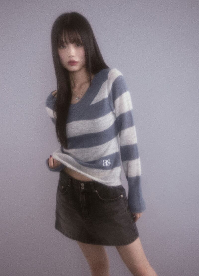 ASON アズオン PONY STRIPE KNIT MUSINSA公式 | ASON PONY STRIPE KNIT / BLACK