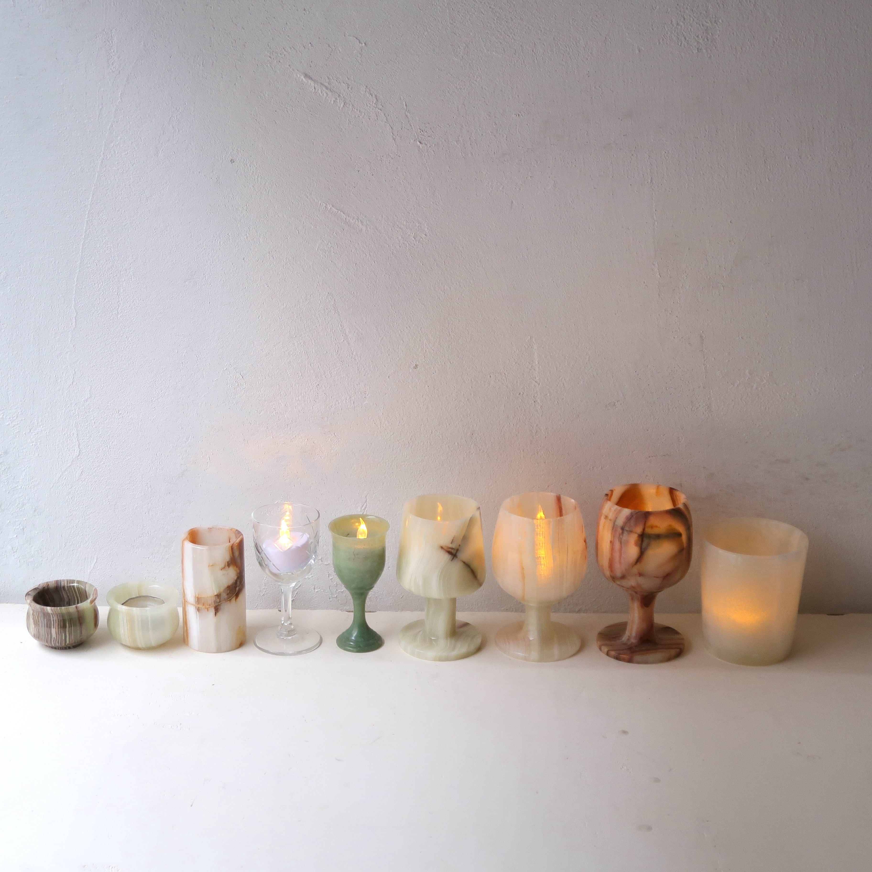 白いオニキスのキャンドルホルダー | SUISUI