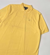 Brooks Brothers ブルックスブラザーズ ワンポイント 鹿の子 半袖 ポロシャツ XL/イエロー メンズ